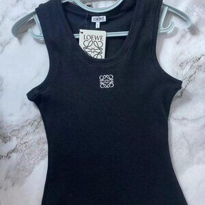 Loewe Women's Black and White Crop-top
